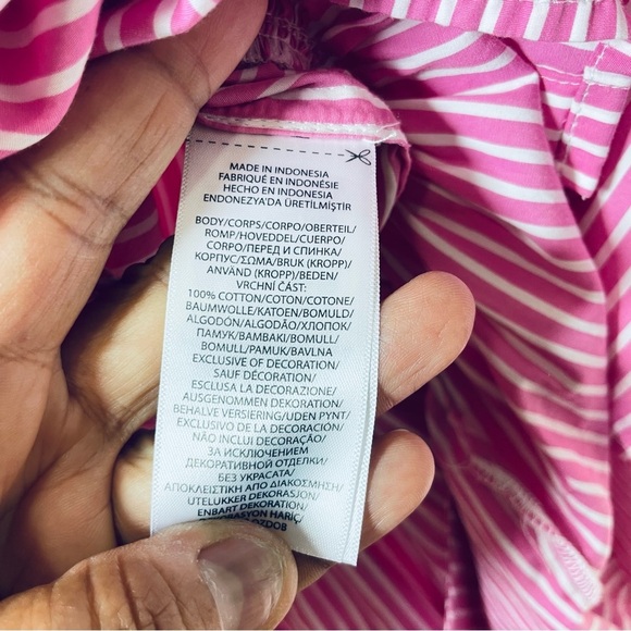 Polo by Ralph Lauren Pink Striped Girls dress size 10 - Picture 5 of 8